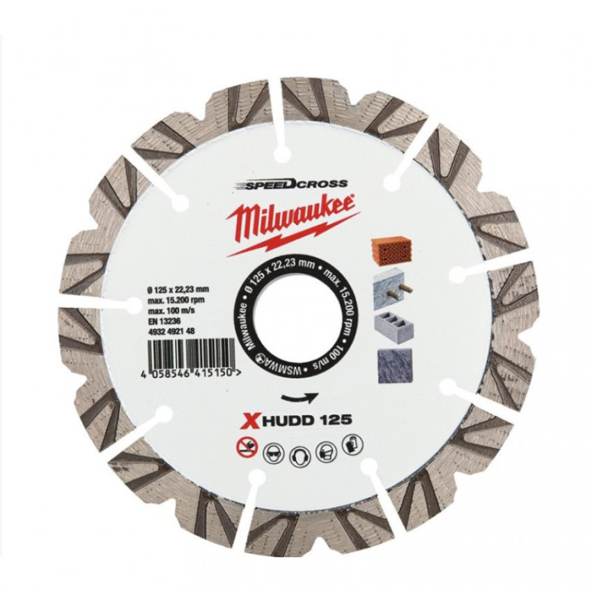 Алмазний диск SPEEDCROSS XHUDD 125 мм MILWAUKEE-4932492148