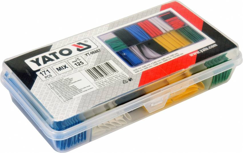 Кембрики термозбіжні до t=125°C YATO: 171 шт.-YT-06867