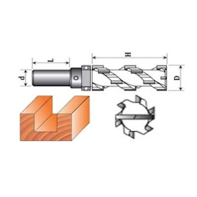 Фреза Кромкова пряма, Кукурудза №1021 z6 (D21, h60, d12) 22-029-216-22-029-216