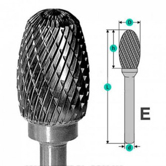 Борфреза типу Е 8 * 13 * 6 мм-[articul]