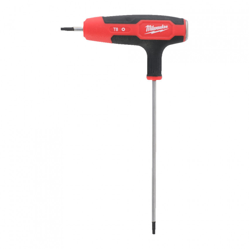 Ключ Г-образний TORX MILWAUKEE з комфортною ручкою, T8 з кулькою-4932498693