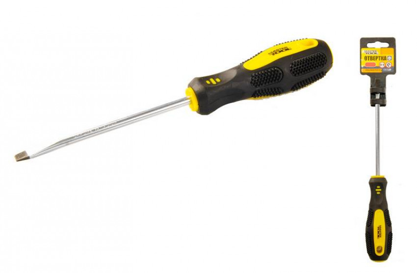 Викрутка плоска MASTERTOOL SL6х125 мм 48-5612-48-5612