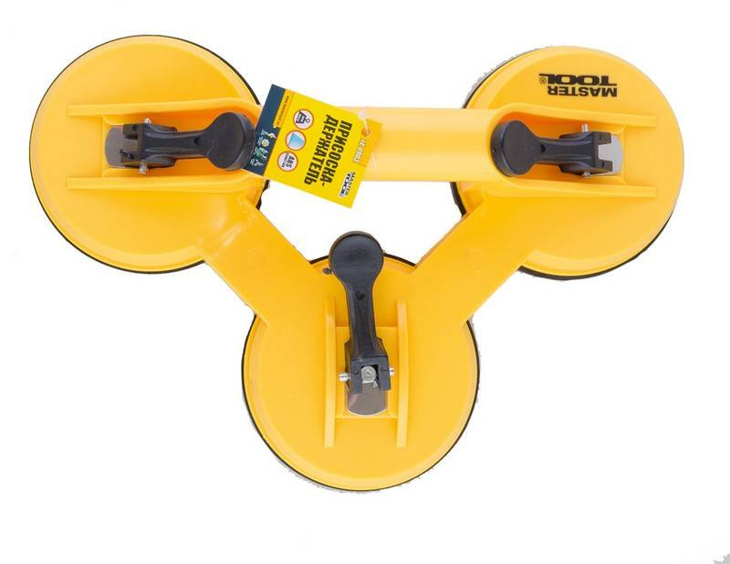 Тримач вакуумний для скла MASTERTOOL потрійний 160 кг 14-0903-14-0903