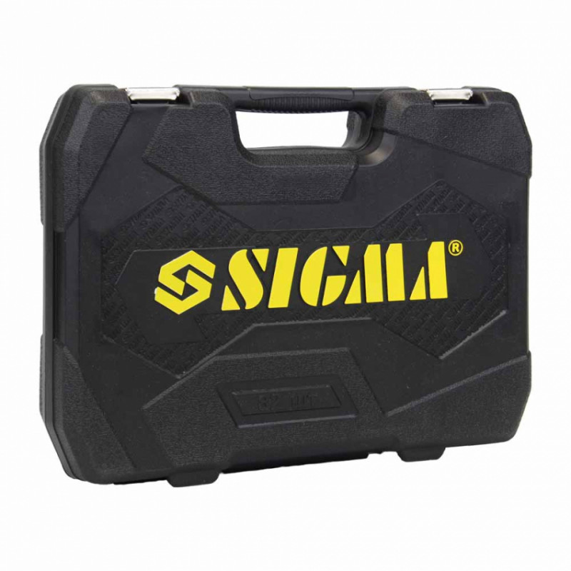 Набір насадок торцевих та біт 1/4", 1/2" 82шт CrV mid Sigma (6001551)-6001551