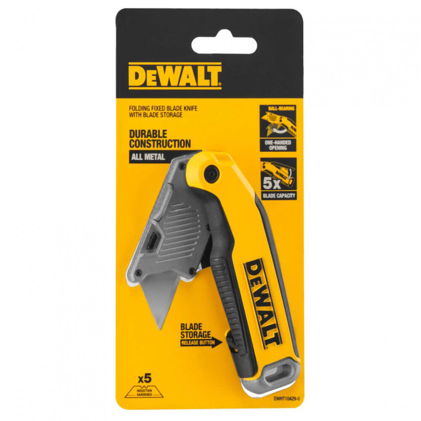 Ніж Utility, складаний з фіксованим трапецієвидним лезом DeWALT DWHT10429-0-DWHT10429-0