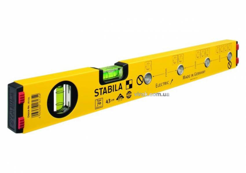 STABILA Type 70 Electric: L=120 см, (для електромонтажників) 2 капсули ковпачки-16136
