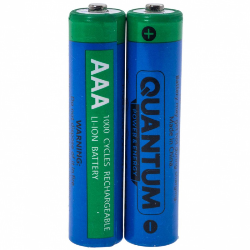 Акумулятор літій-іонний Quantum Li-ion AAA  1.5V, 500mAh blister, 2шт/уп-Li-ionAAA-500-BP2