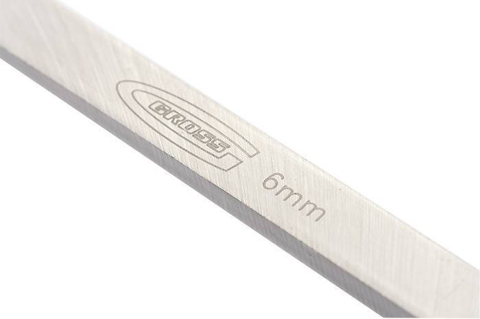 Долото-стамеска PIRANHA, 6 мм, двокомпонентна ергономічна рукоятка//GROSS-25001