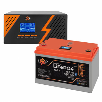 КРЖ LogicPower B1500 + літієва (LiFePO4) батарея 1280 Ватт (22754+37476 100 Ah)-[articul]