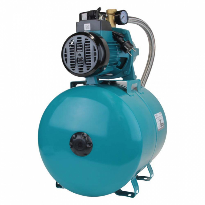 Станція 1.1кВт Hmax 55м Qmax 80л/хв (самовсмоктувальний насос) 50л Україна LEO (775325/50)-775325/50