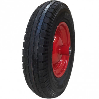 Колесо пневматичне 4х8 без віськи 20мм 4PR Червоний диск, КВІТКА PRO-[articul]