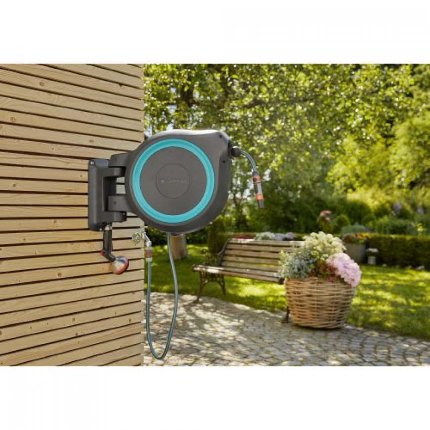 Котушка настінна Gardena RollUp M/L бірюзова + набір для поливу 25 м-18620-20.000.00