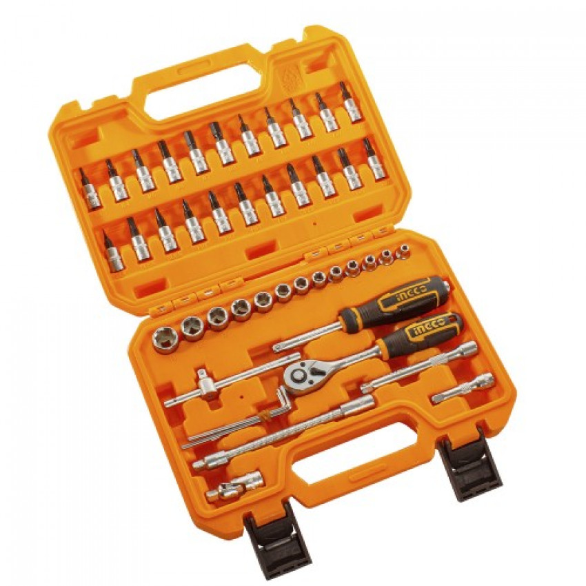 Набір торцевих головок із тріскачкою 1/4" 46 предметів INGCO INDUSTRIAL-HKTS14462