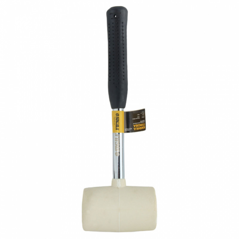 Киянка гумова біла 450г металева обгумована рукоятка SIGMA (4317421)-4317421