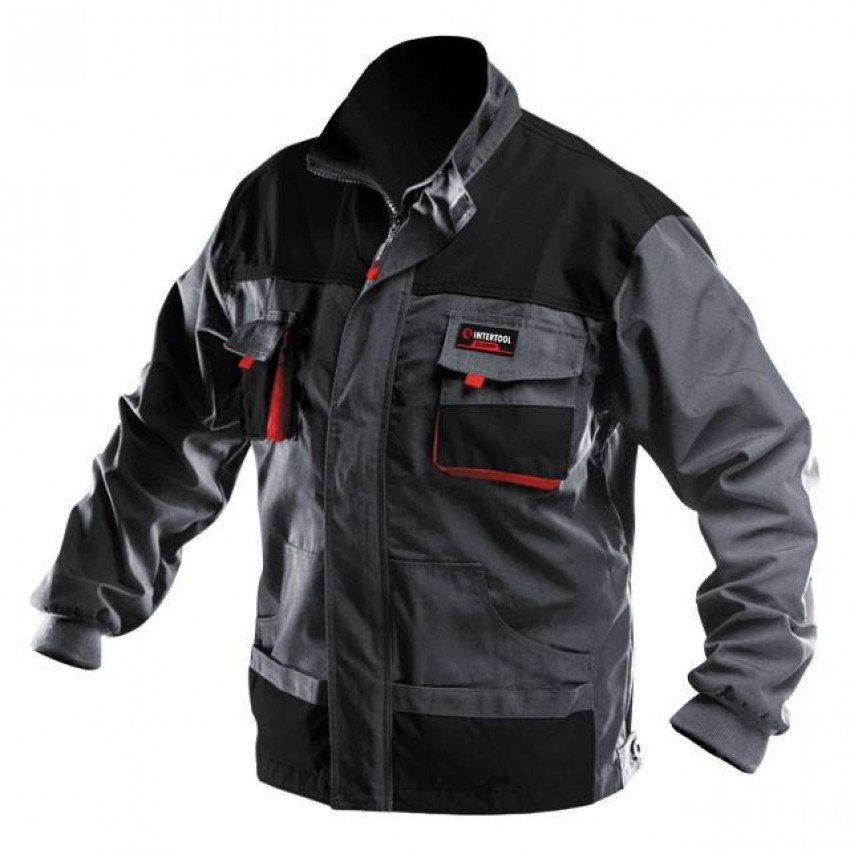 Куртка робоча, 80% поліестер / 20% бавовна, щільність 260 г/м², XL INTERTOOL SP-3004-SP-3004
