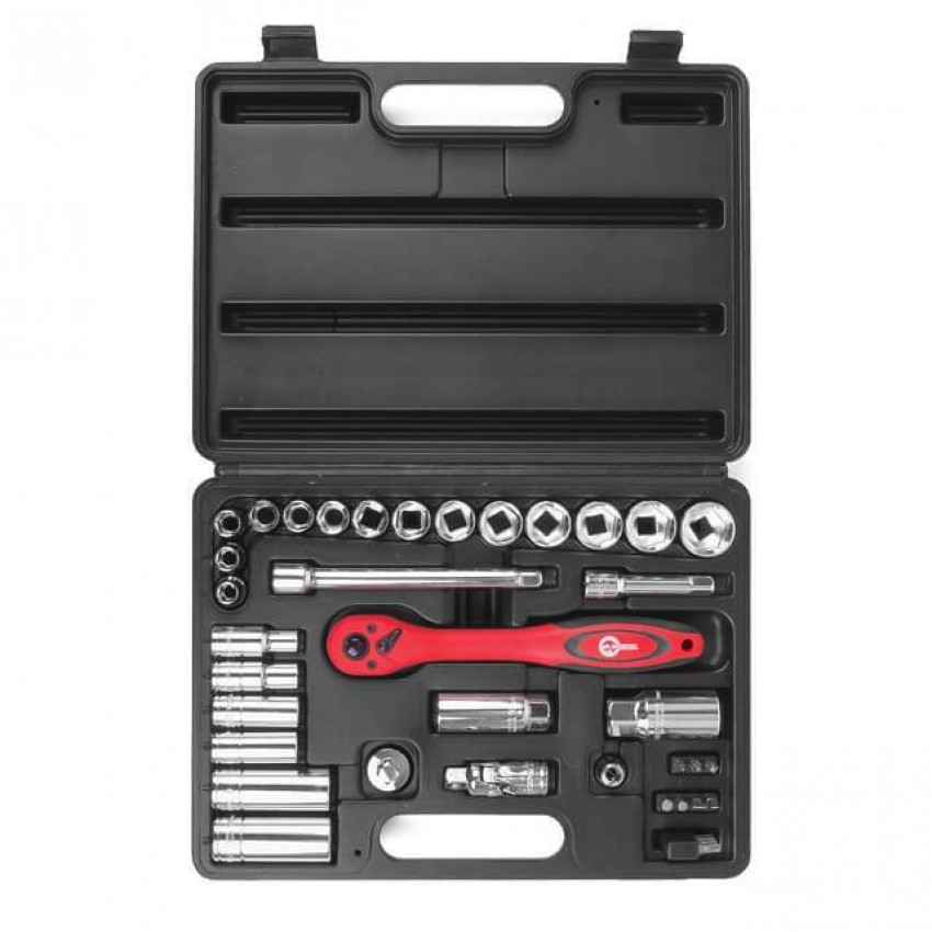 Професійний набір інструментів 3/8", 39 од., Cr-V INTERTOOL ET-6039-ET-6039
