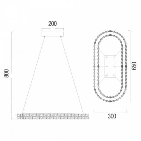Світлодіодна люстра NEBULA 40W-019 026 0040