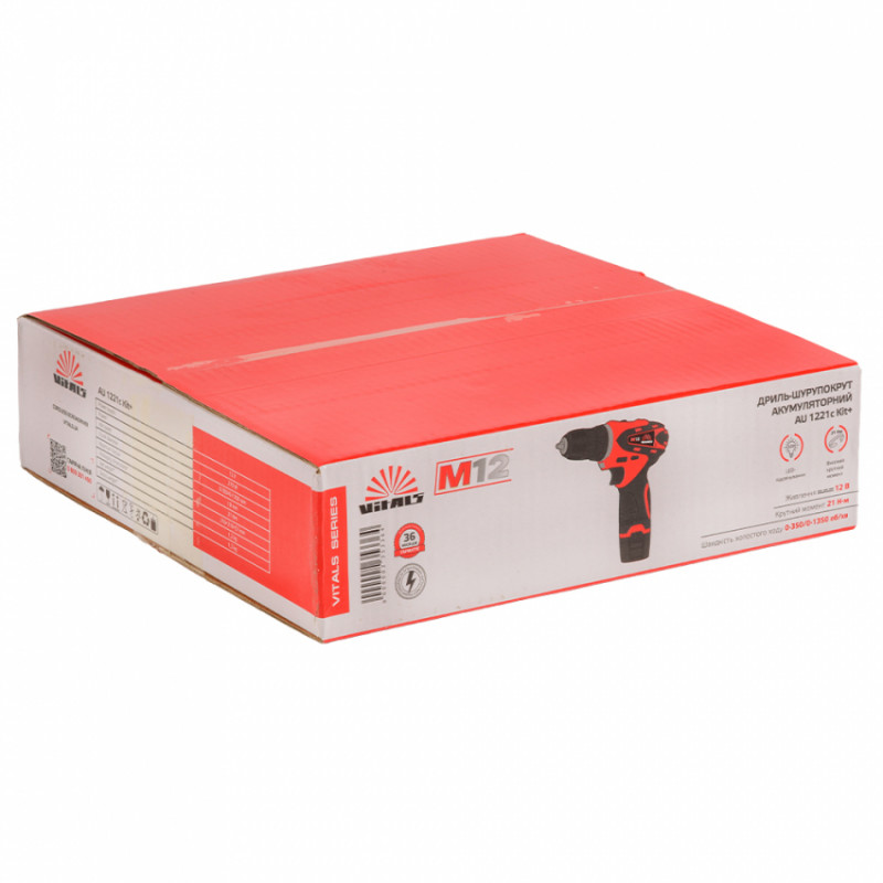 Дриль-шуруповерт акумуляторний Vitals AU 1221c Kit+-235336