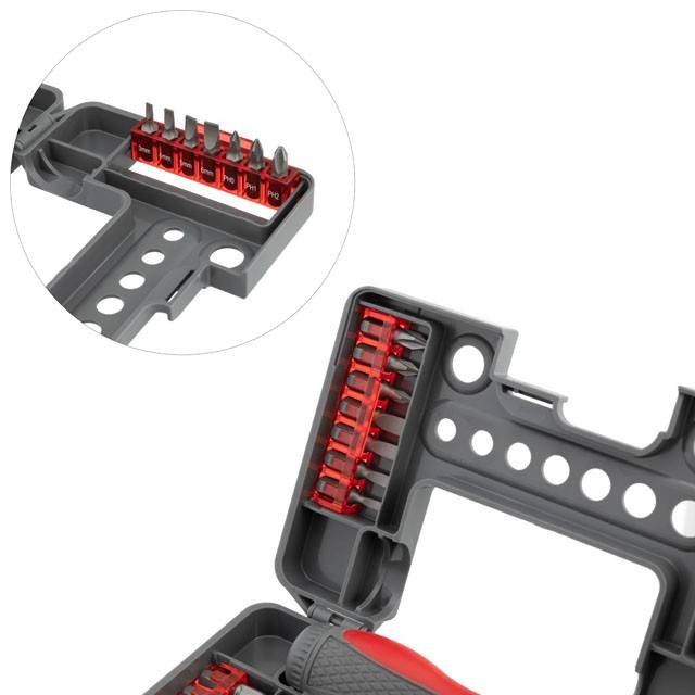 Викрутка реверсивна з комплектом насадок і головок, 38 од., STORM INTERTOOL VT-3638-VT-3638