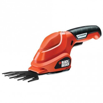 Кущоріз акумуляторний BLACK DECKER, 3,6 В, 1 Ач, Li-Ion, 850 хід / хв, крок ножа 23 мм, 0.58 кг-[articul]