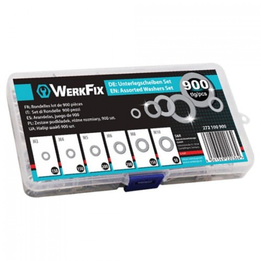 Набір шайб WerkFix 900 шт-272100900