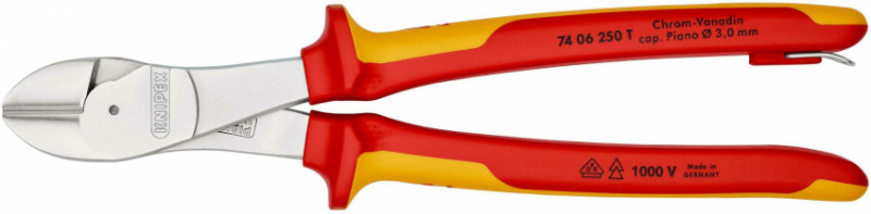 Кусачки бокові особливої потужності KNIPEX 74 06 250 T BK-74 06 250 T BK