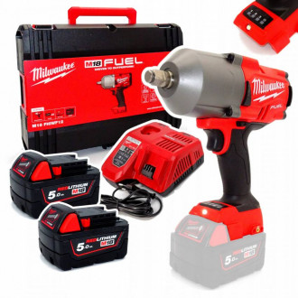 Гайкокрут акумуляторний 1/2&quot; MILWAUKEE, M18 FHIWF12-502X, 1898Нм, (зарядний пристрій, 2 акум.Х 5Ач, HDкейс)-[articul]