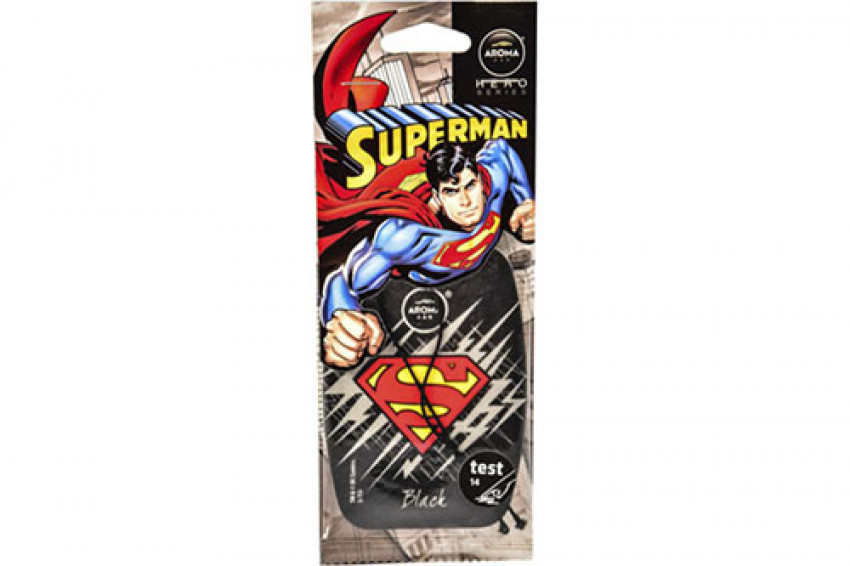 Ароматизатор AROMA CAR Superman Чорний (картонна підвіска)-92768