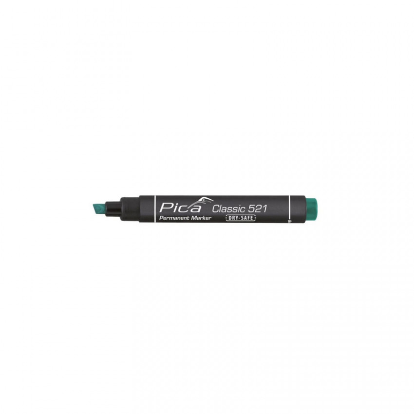 Маркер перманентний Pica Chisel tip, 521/36, зі скошеним носиком, зелений-521/36
