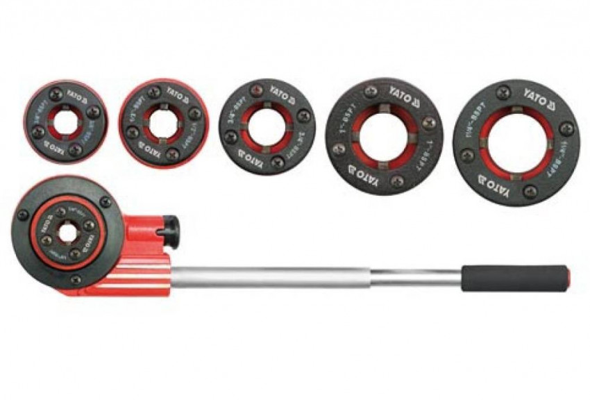 Набір різьбонарізний до труб YATO 1/4"3/8"1/2"3/4"1"5/4"-YT-2900