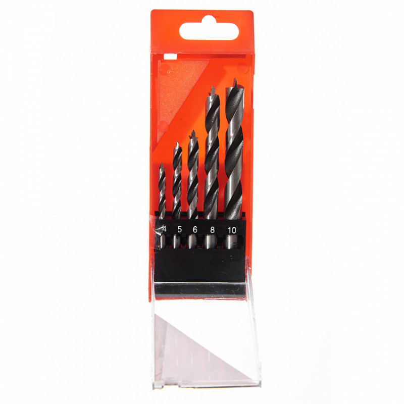Набір свердел по дереву 5 шт. 4–10 мм Vitals-190301