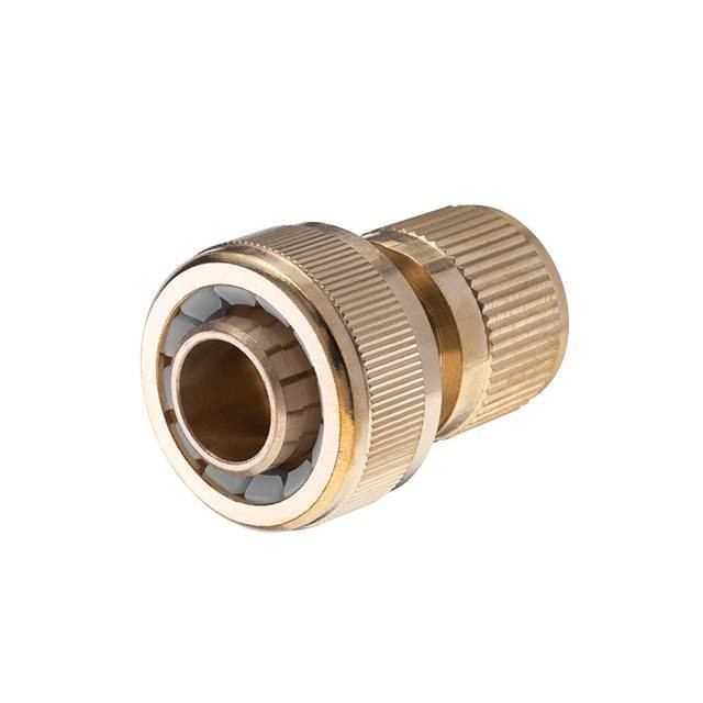 Конектор латунний з аквастопом 1/2" на шланг 3/4", STORM INTERTOOL GE-1217-GE-1217