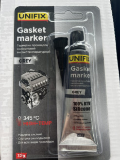 Герметик прокладок силіконовий високотемпературний сірий 32г UNIFIX-[articul]