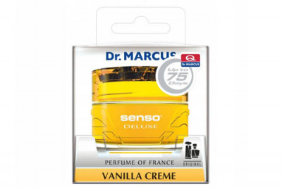 Ароматизатор SENSO DELUXE ванільний крем (Vanilla Creme) банка з гелем (під сидіння)-[articul]