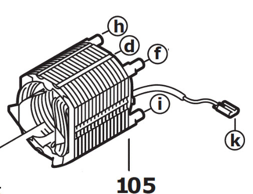 Статор для AGV17-125XC MILWAUKEE-4931463367