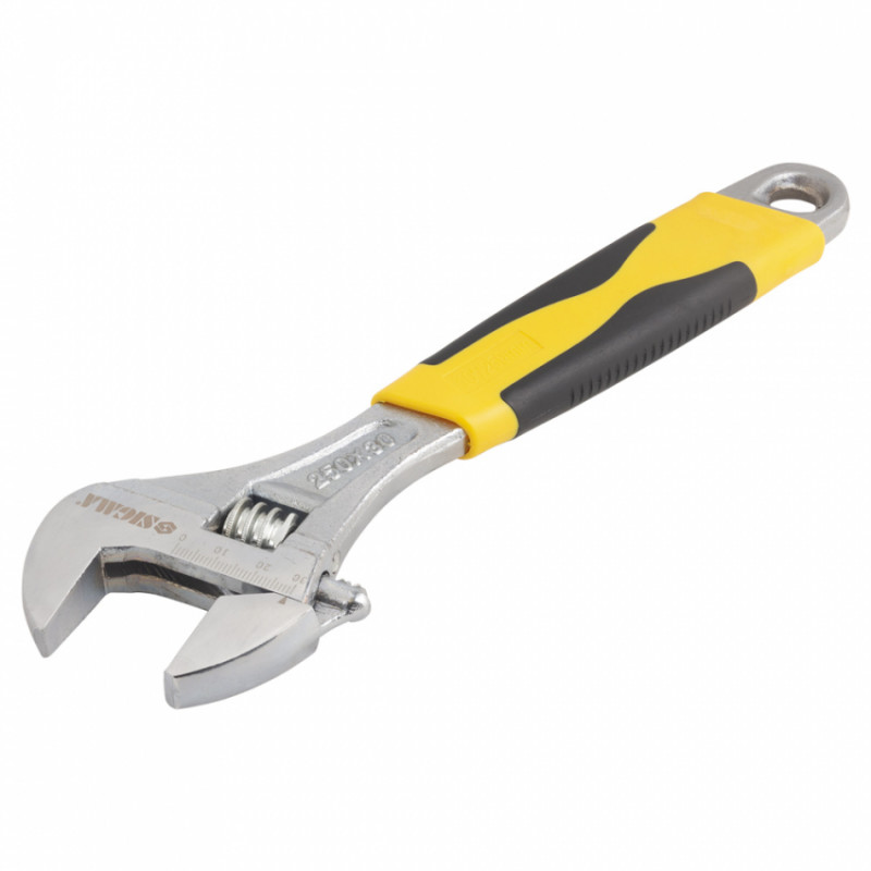 Ключ розвідний 250мм CrV (гум'яна рукоятка) Sigma (4101031)-4101031