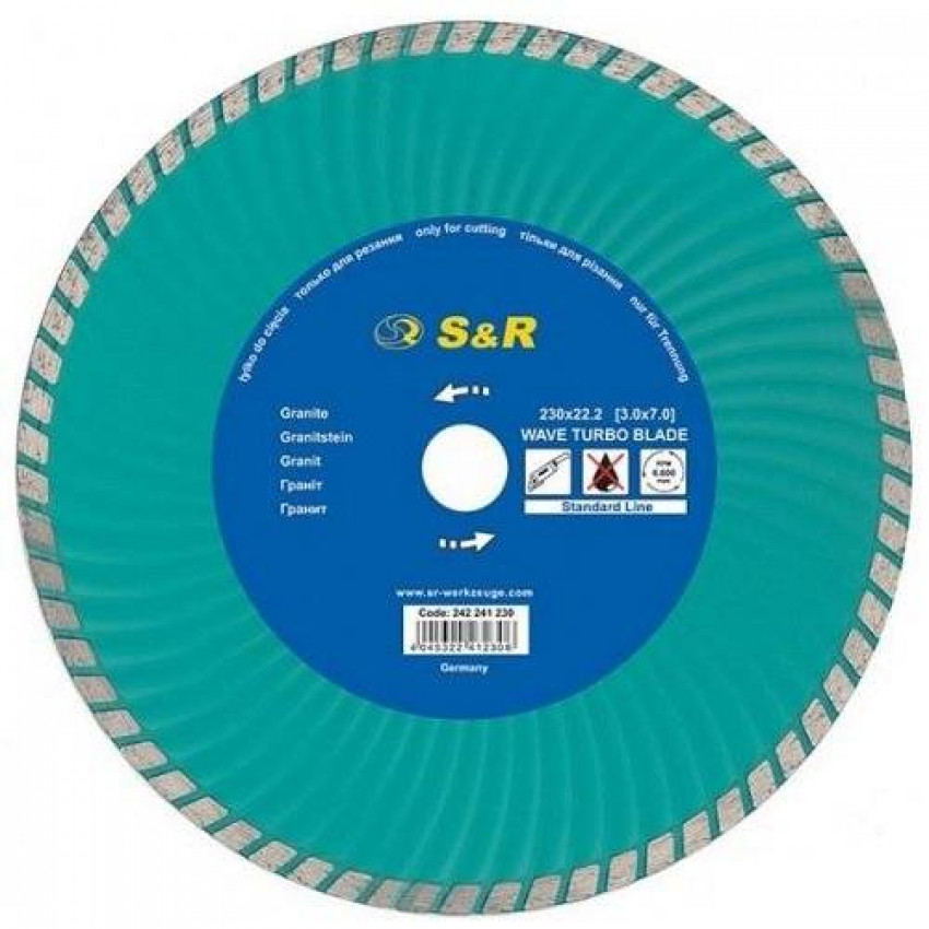 Диск відрізний S & R Turbo по граніту Supreme 230-242244230