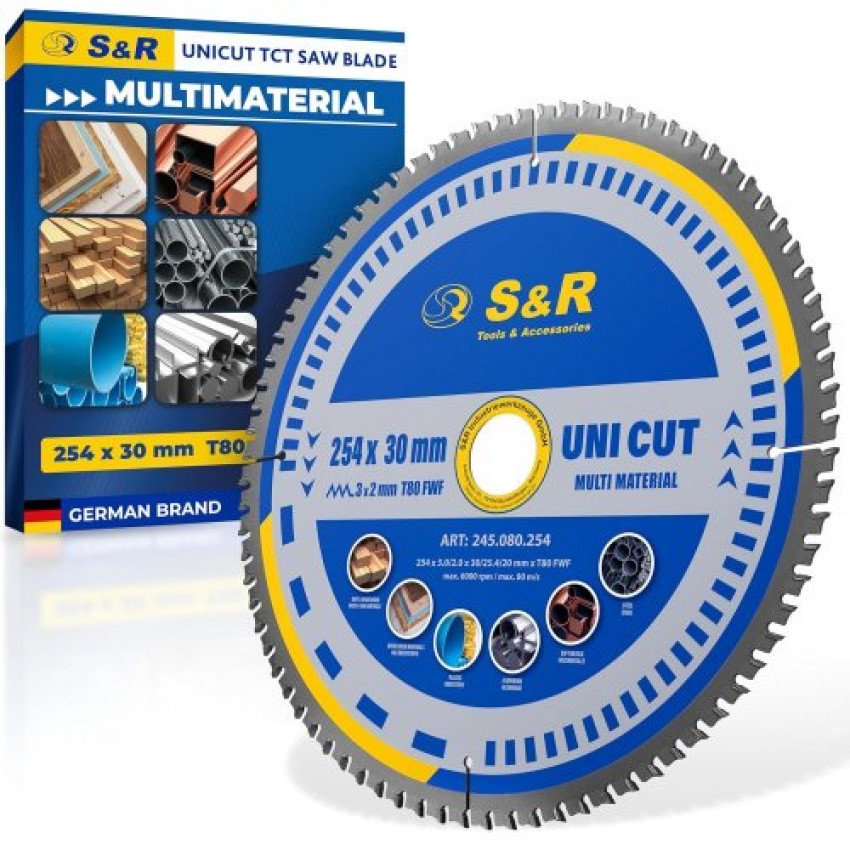 Диск пиляльний універсальний S&R UniCut Meister FWF 254х30х3 мм-245080254