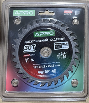 Диск пильний по дереву 125х22.2мм 30Т APRO PRO-[articul]