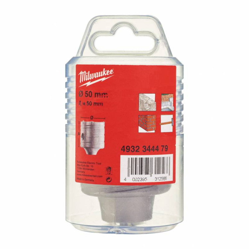 Бетонна коронка SDS-PLUS TCT MILWAUKEE, Ø50x58 мм-4932344479