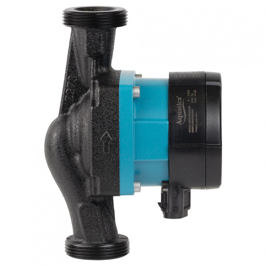 Насос циркуляційний енергозберігаючий 5-25Вт Hmax 4м Qmax 47л/хв Ø1½" 180мм + гайки Ø1" AQUATICA GPA25-4/180 III (774043)-774043