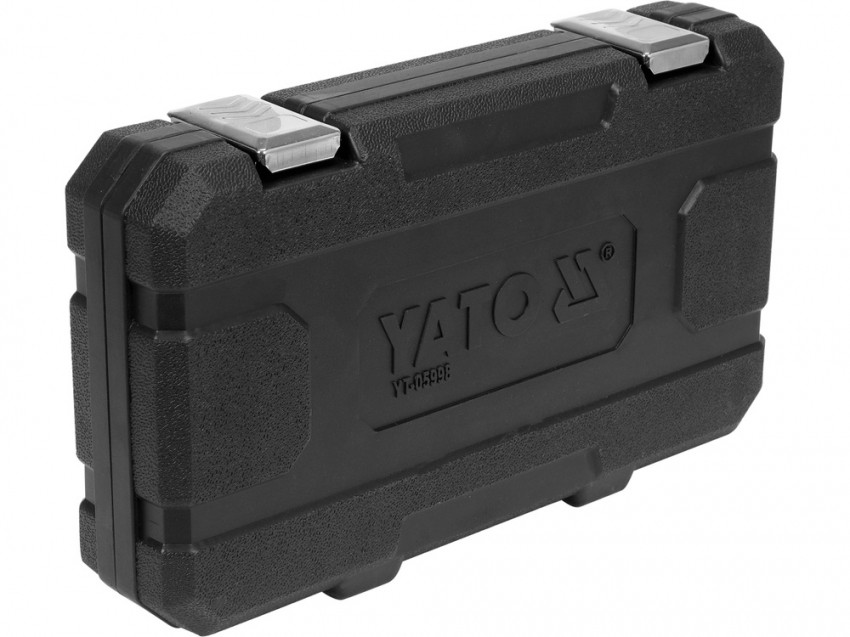 Торцеві насадки з устаткуванням для оливозливних пробок YATO: квадрат- 3/8", Cr-V, 26 шт в футлярі-YT-05998
