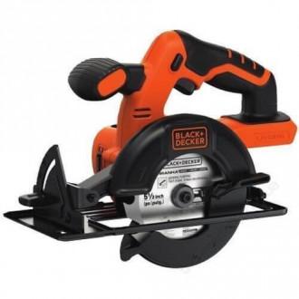 Пила циркулярна акумуляторна BLACK DECKER, 18 В Li-Ion, швидкість 3700 хід / хв, макс.глибина пропилу 43 мм, диск 140х12, 7 мм, без акумулятора та зарядного пристрою, вага 3,04 кг-[articul]