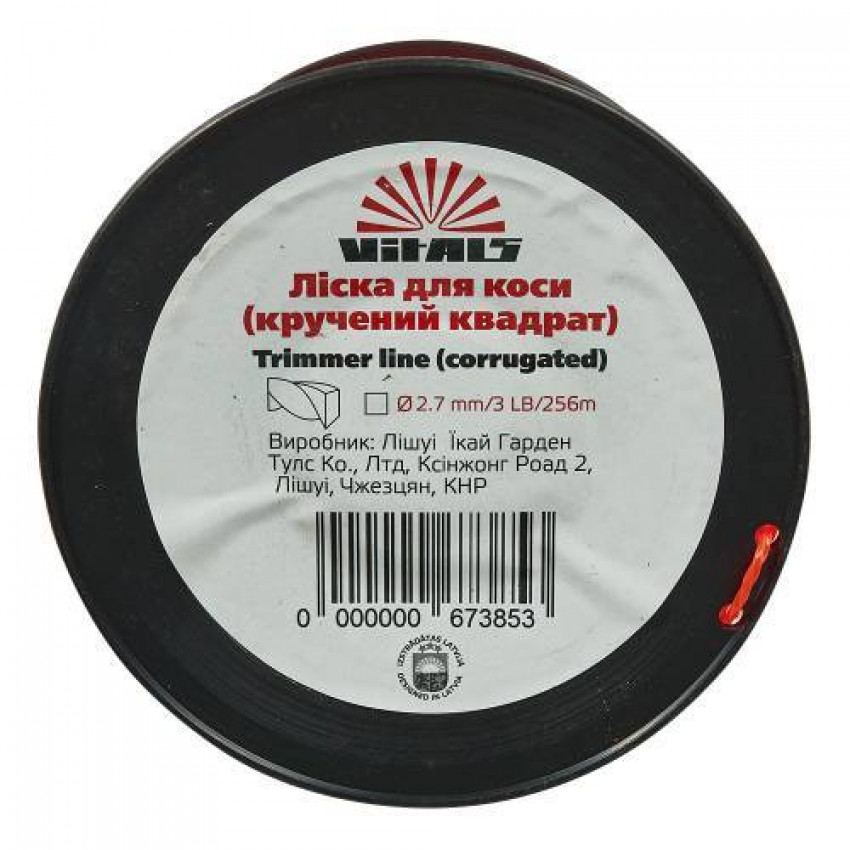 Лісочка для тримерів у бухті Vitals (кручений квадрат) 2.7mm*3LB (256 м.)-67385