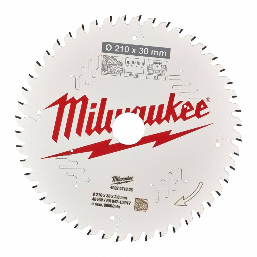 Диск пиляльний MILWAUKEE, Ø165х20х1,8мм, 24 зуб. 1-4932399909