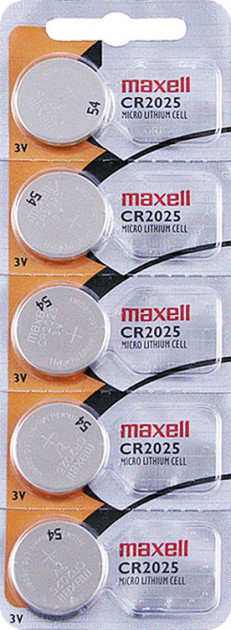 Літієва батарейка Maxell "таблетка" CR2025  5шт/уп-18586200