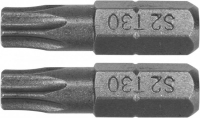 Викрутка насадка YATO: &quot;TORX&quot; T30 x 25 мм, HEX 1/4&quot;, AISI S2, 2 шт-[articul]