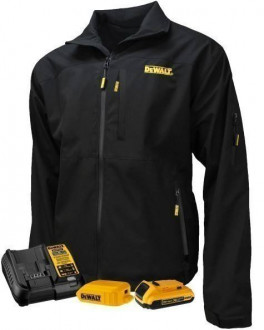 Акумуляторна куртка з підігрівом DEWALT Soft Shell чорна - M (з АКБ і ЗУ)-[articul]