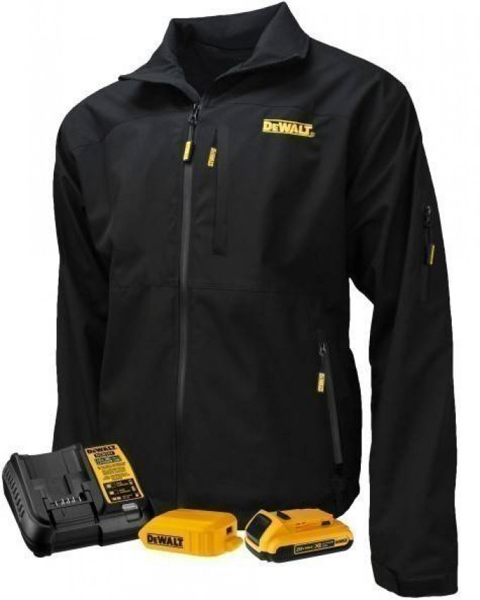 Акумуляторна куртка з підігрівом DEWALT Soft Shell чорна - M (з АКБ і ЗУ)-0674326359007
