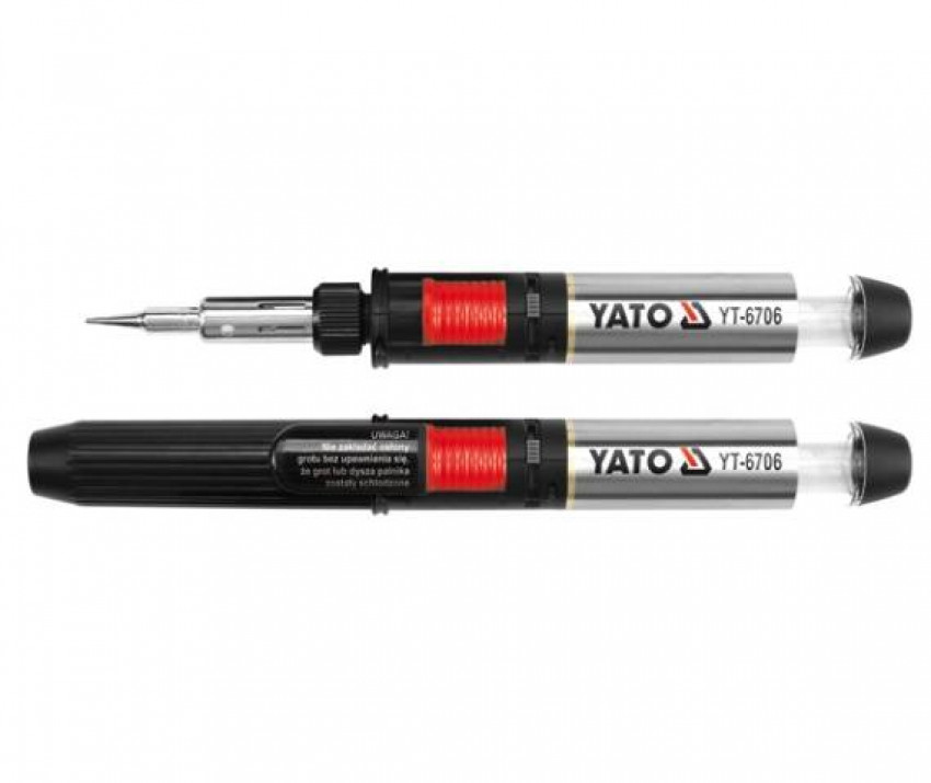 Паяльник газовий YATO Mini*30-125 Вт із зарядом. ємністю 38 мл [12/48] (DW)-YT-6706